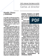 AVChueca Carta al Director de El País