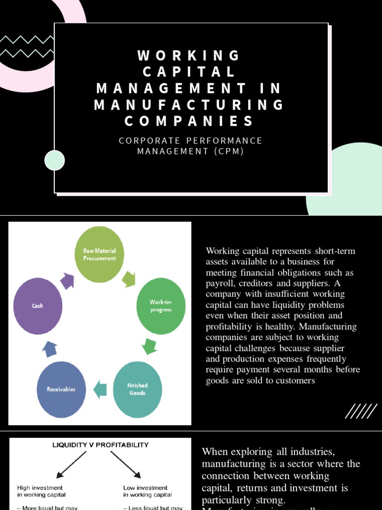 Corporate Performance in Manufacturing | PDF | Working Capital | Business