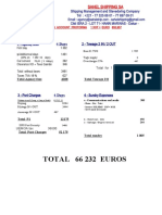 Total 66 232 Euros: 1 - Agency Fees 2 - Towage 2 IN / 2 OUT