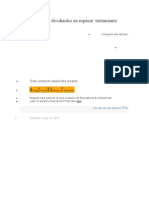 Distribución de Dividendos en Especie