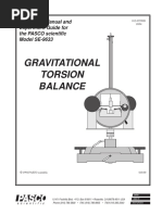 Gravitational Torsion Balance: Instruction Manual and Experiment Guide For The PASCO Scientific Model SE-9633