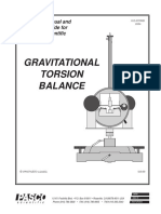 Gravitational Torsion Balance: Instruction Manual and Experiment Guide For The PASCO Scientific Model SE-9633