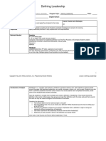 Defining Leadership: Grade Level: Lesson Plan Timeframe: Program Topic: State: Chapter/School