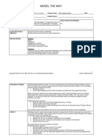 Model The Way: Grade Level: Lesson Plan Timeframe: Program Topic: State: Chapter/School