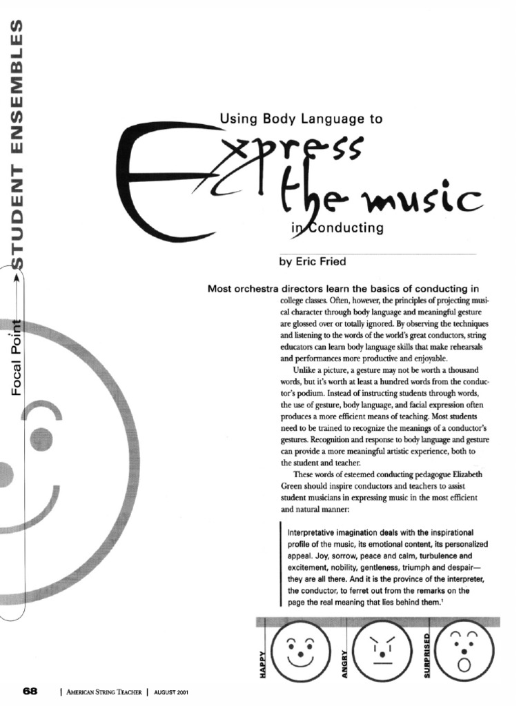 Conducting with Expressive Gestures | PDF | Conducting | Body Language