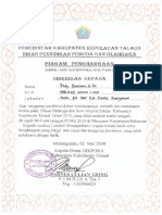 Piagam Penghargaan Pendamping Pelatih POPDA PORSENI PDF