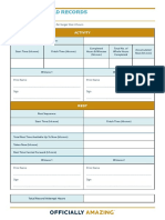 Log Book Template - Guinness World Records