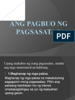 Ang Pagbuo NG Pagsasatao