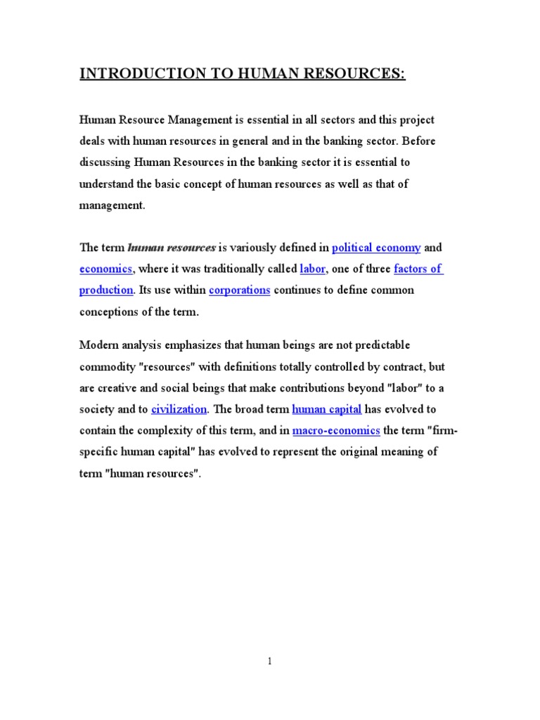 HRM Overview in Banking Sector | PDF | Human Resources | Business