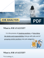 Job Analysis: MBA 120: Personnel and Employee Relations