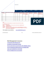 Construction Risk Register: This Template Was Provided by