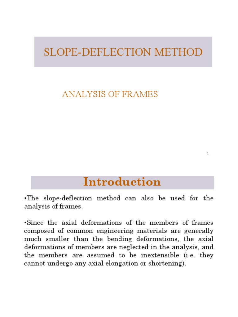 Slope-Deflection Method for Frame Analysis | PDF | Chemical Equilibrium ...