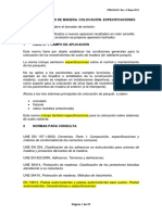 Especificaciones para la colocación de suelos de madera