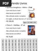 Vendo Livros - Atkins e Halliday