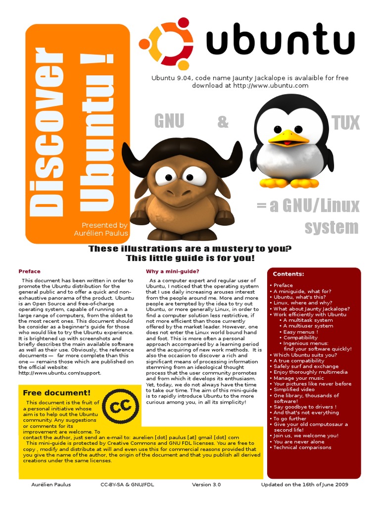 GNU TUX &: A GNU/Linux System | PDF | Linux | Linux Distribution