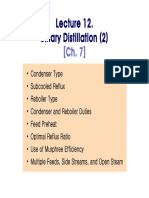 Binary Distillation (2) Binary Distillation (2) : (CH 7) (CH 7) (Ch. 7) (Ch. 7)