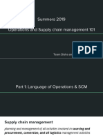 Summers 2019 - Operations and Supply Chain Management 101 PDF