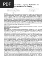 Integrating Mlearning Language Application Into University Course Content