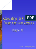 Accounting For: Provisions, Prepayments and Accruals