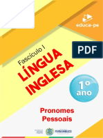 Fascículo - 1 - 1º - Ano - Inglês - (Pronomes Pessoais)