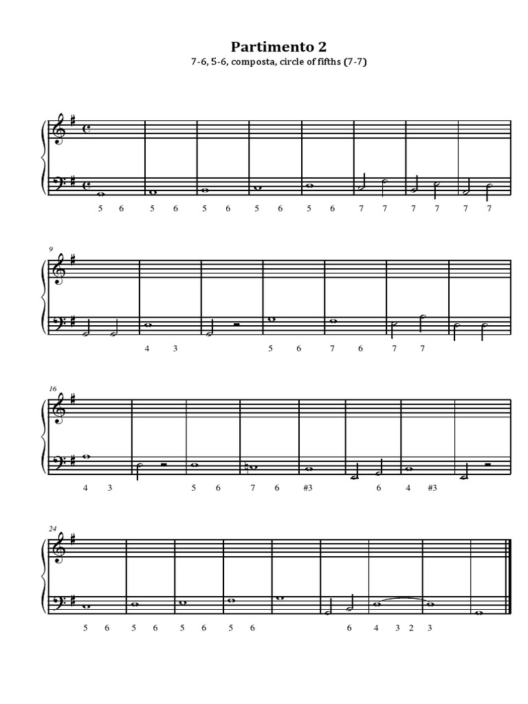 Partimento 2: Musical Notation Guide | PDF