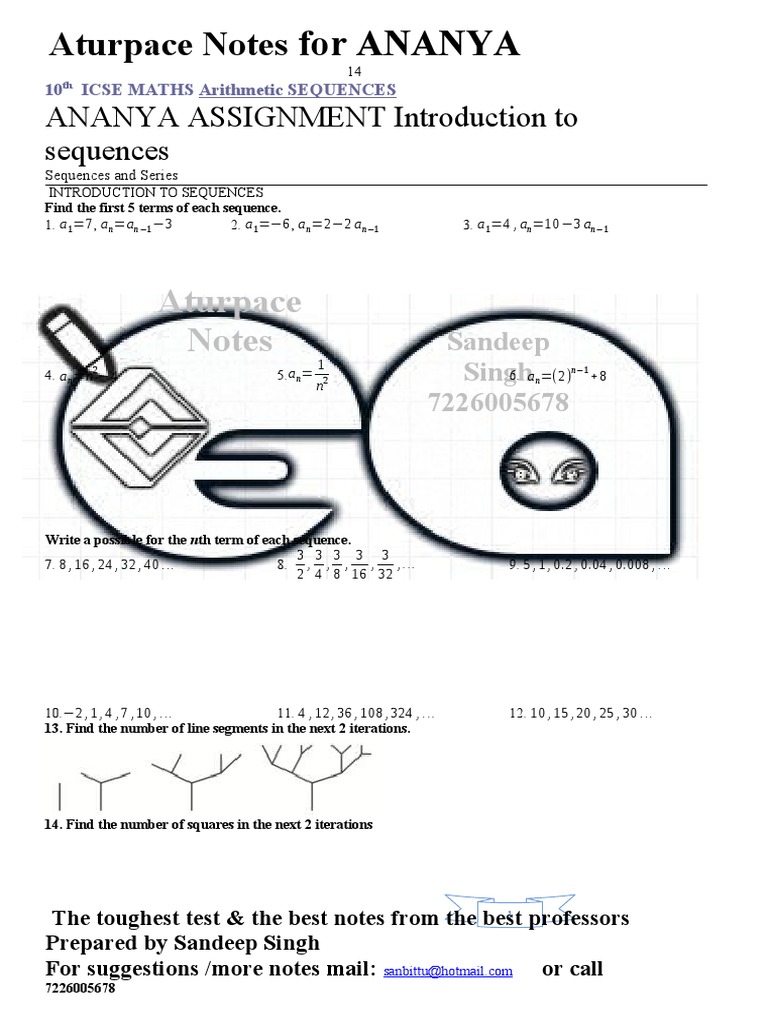 ARITHMETIC Progression PDF Sequence Applied Mathematics