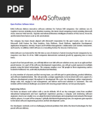 MAQ Software - Job Description - Software Intern