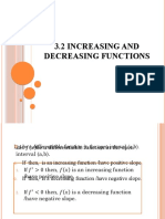 Increasing and Decreasing Function