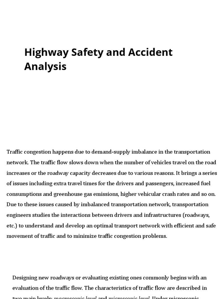 Highway Safety and Accident Analysis | PDF | Harbor | Wharf