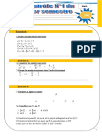 فرض رقم 1 رياضيات فرنسية دورة أولى نموذج1