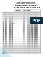 Seriile Cu Drept de Participare În Cadrul Campionatului Inelelor de Fond Yearling 2018