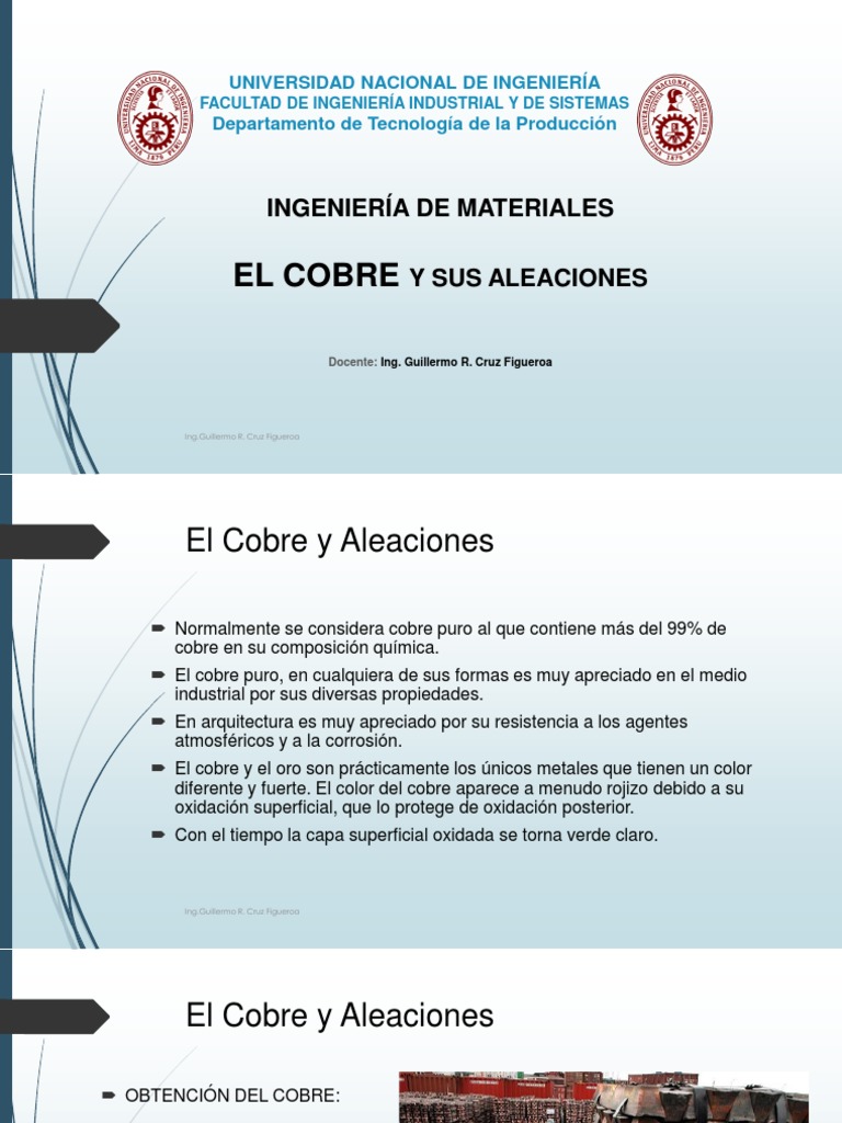 S10. El Cobre y Aleaciones 20-2 | PDF | Bronce | Cobre