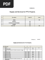 Supply and Services For FTTX Projects.: Contract No