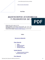 K. Marx (1844) - Nota Sobre Los Manuscritos Económicos y Filosóficos