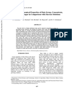 Some Physicochemical Properties of Date Syrup, Concentrate, and Liquid Sugar in Comparison With Sucrose Solutions