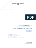 Process Model of Entrepreneurial Venture Creation