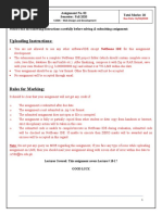 Uploading Instructions:: Assignment No. 02 Semester: Fall 2020 Total Marks: 20