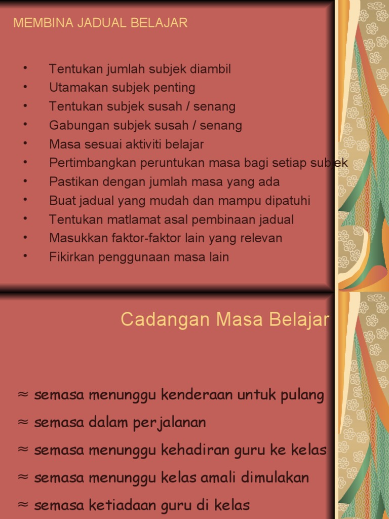 Membina Jadual Belajar 1 Pdf