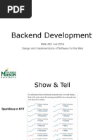 Backend Development: SWE 432, Fall 2016 Design and Implementation of Software For The Web