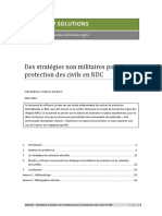 Des Stratégies Non Militaires Pour La Protection en RDC 2012