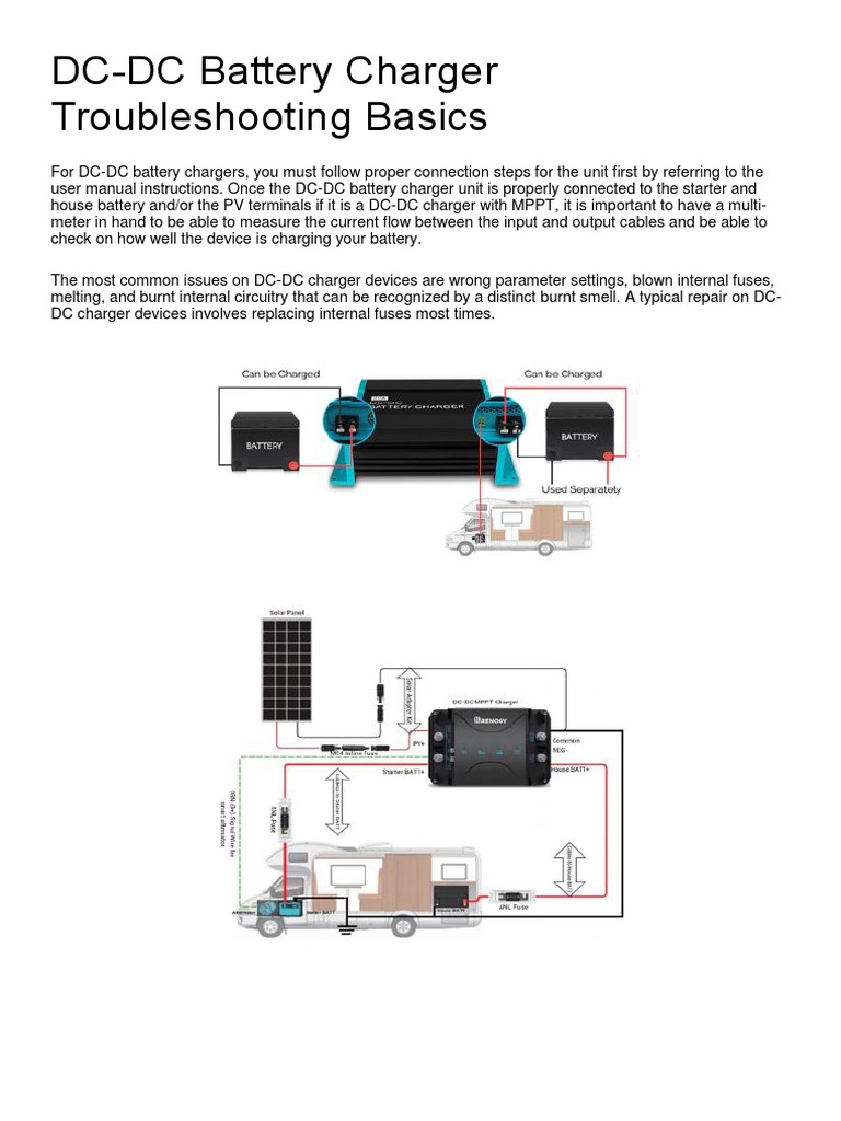 DCDC Battery Charger Troubleshooting Basics PDF Battery Charger
