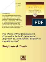 Baele (2013) The Ethics of New Development Economics.