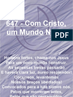 Cristo convoca para construir um novo mundo de paz e justiça