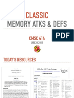 Classic Memory Attacks Refresher