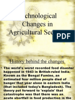 Technological Changes in Agricultural Sector