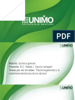 Electronegatividad y La Estabilidad Electrónica de Los Átomos