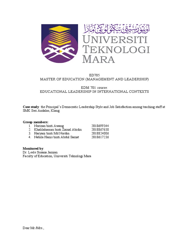 Case Study Questionnaire for Educators | PDF | Quality Management ...