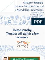 Grade 9 Science: Genetic Information and Non-Mendelian Inheritance