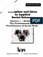 Quarter 1 - Module 7 The Professionals and Practitioners of Social Work