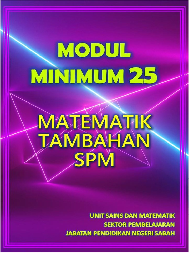 Modul Minimum 25 Matematik Tambahan Spm Pdf Pdf